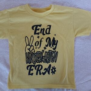 Hanes Yellow and Black Short Sleeve Tee End of My Kindergarten ERA